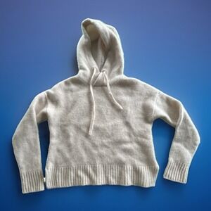 Truth by Republic Cashmere Hoodie Women's Small Drawstring Ribbed Pullover